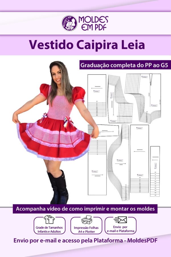 Vestido Caipira Leia
