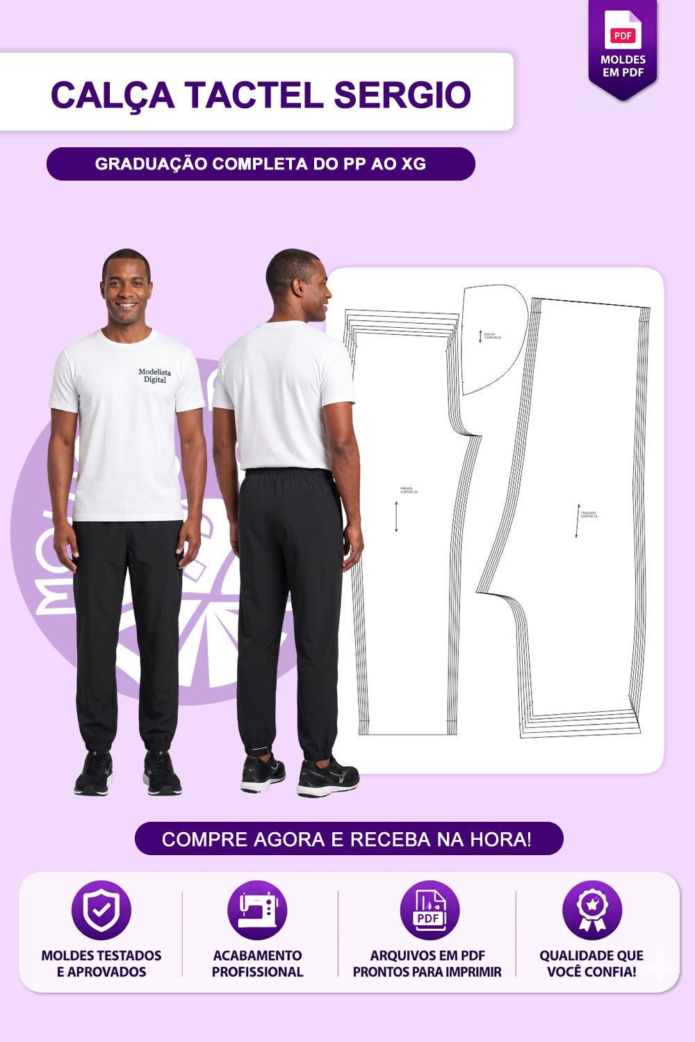 Calça Tactel Sérgio